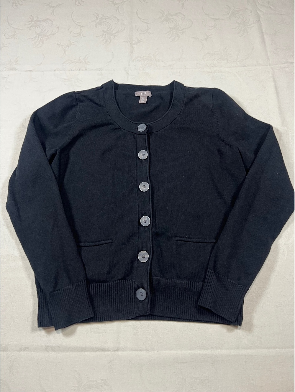 J. Jill Black Cardigan Button Down Sweater Size XS Petite